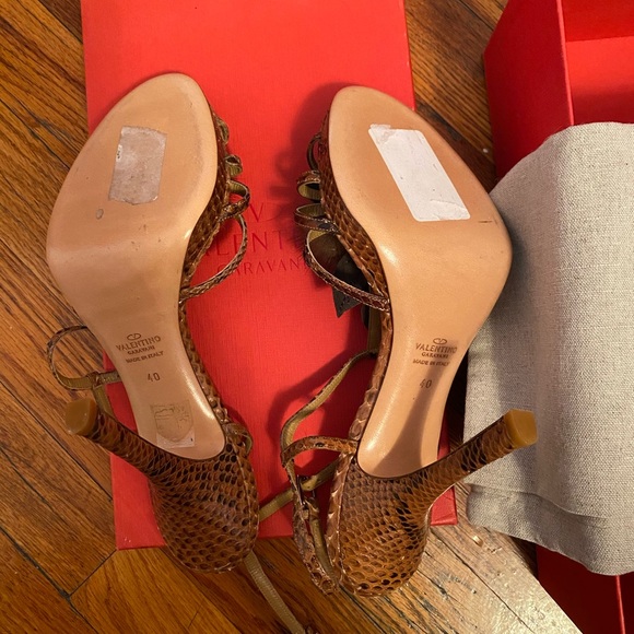 Valentino Garavani Auth 💯Auth python mink sandals - Picture 3 of 7